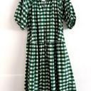 Max Mara Weekend  Green Gingham Check Cotton Midi Dress Photo 5