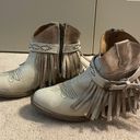 Cream Cowboy Boots White Size 8 Photo 1