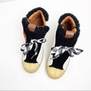 Coach  Leather Colorblock High-Top Platform Wedge Shearling Boot Sneakers Size 6 Photo 1