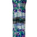 Roz & Ali  Plus Size Blue Green White Purple Striped Tie Dye Summer Maxi … Photo 9