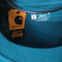 Carhartt  women's loose fit t-shirt blue short sleeve work wear Size small outdoo Photo 3