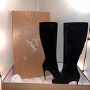 Christian Louboutin Black Suede Knee-high Boots Photo 1