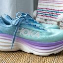 Hoka  One One Bondi 8 Airy Blue Sunlit Ocean Road-Running Sneakers Size 9 Wide Photo 1