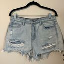 Cello  Jean Cut out distressed light wash Shorts Size L Photo 0