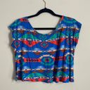 Edge Vibrant Patterned Crop Top  Photo 0