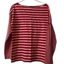 LRL Lauren Jeans Co Shirt Womens Size XL Red White Striped Nautical City Classic Photo 0