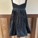 Alexis  Marilou Crinkled A-Line Plunge Neck Mini Dress in Black Medium Photo 9