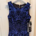 Gabby Skye  NWT Fit & Flare Dress Women Size 6  Royal Blue & Black Velvet… Photo 4