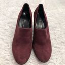 Ecco Plateau Shootie Leather Suede Heels Burgundy Red 37 EU Photo 1