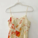 EXPRESS Vintage Y2K Floral Silk Tunic Camisole Top Yellow Size 7/8 Photo 5