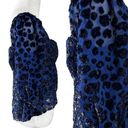 NBD Revolve  Leopard Textured Sweetheart Neckline Puff Sleeve Crop Blouse Small Photo 1