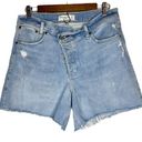 Abercrombie & Fitch  NWOT High Rise Dad Short Cross Button Fly Raw Hem 29 / 8 Photo 0