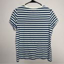 Kate Spade  ' Catch me if you can' Graphic Striped Shirt Navy Womens Size Medium Photo 1