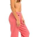 Aviator Nation  6 Stripe Sweatpants in Pink/Serape Rainbow Size Small Photo 1