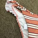 Topshop White and coral stripe Frill bikini bottom never worn  Photo 3