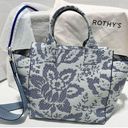 Rothy's Rothy’s The Handbag Jardin Blue Floral Print Texture Crossbody Shoulder Bag Tote Photo 4