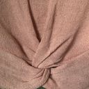 Divided Pink Cropped Front Knot Sweater Cottage Core Girly Photo 2