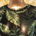 Sans Souci leaf print mesh t shirt size M Photo 6