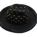 Krass&co Bollman Hat . 1980s Vintage Black Felt Wool Gold Studded Fedora Hat Photo 2