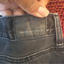 American Eagle  Faded Black Unfinished Hem High Rise Ankle Mom Jeans Size 4 Photo 4