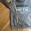 Nba  BROOKLYN NETS gray hooded sweatshirt size medium Photo 7