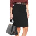 Kate Spade  Ulisse Wool Crepe Black Straight Pencil Skirt Size 0 Photo 0