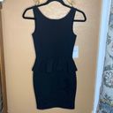 ZARA  Trafaluco Collection Black Peplum Bodycon Dress Size XS Photo 7