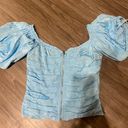 Follow The Sun Light Blue Blouse  Photo 2