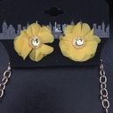 Nicole Miller  Yellow 3 D Floral Necklace Set Earri Photo 2