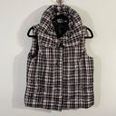 Calvin Klein Jeans  Women's Black/White Plaid Puffer Vest Size M Photo 0