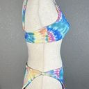 Skatie  x The Salty Blonde Suzanne Penny Bikini Size Medium Oahu Rainbow Tie Dye Photo 4