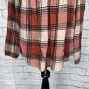 st. john's bay babydoll style 3 front button plaid longsleeve flannel size Small women Photo 1