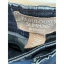 Chico's ‎ Fabulously Slimming Short Straight Jeans Blue size 8 Photo 6