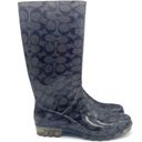 Coach  Signature C Rainboot Gray & Black Outdoor Rubber Galosh Women’s Size 9 Photo 7