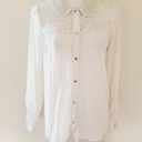 Daytrip  cream sheer button down size medium Photo 0