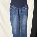 indigo. Blue Maternity Jeans Decorative Back Pockets Sm Photo 0