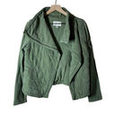 Marrakech Green Quilted Phoebe Moto Zip Jacket Size Small Photo 1