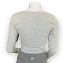 BP Grey Long Sleeved Crop Top Photo 3