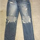 American Eagle  Womens Jeans Size 16R Tom Girl Button Fly Distressed Loose Boho Photo 0