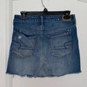 American Eagle Light Wash Distressed Mini Skirt Photo 2