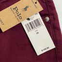 Polo NWT  Ralph Lauren Burgundy Tompkins Skinny High Rise Ankle Jeans Size 26 Photo 4