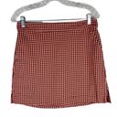 Lady Hagen  Gingham Check Golf Skort 6 Salmon Brown Pockets Skirt Shorts Photo 0