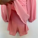 Pink Long Sleeve Dressy Romper Size L Photo 2