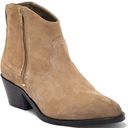 All Saints Carlotta Tan Suede Heeled Side Zip Ankle Boots. Size 10. New Photo 1