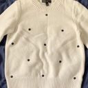 Banana Republic Ivory Sweater with Black Dots Photo 2