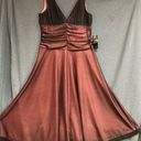 a.n.a NWT JS boutique 16 coral under dress  mesh brown overlay with rushing Photo 0