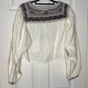 Free People  Iggie Embroidered Crop Top White With Blue Embroidery NWT Size XS Photo 4