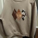 Beige Western Crewneck Tan Size M Photo 1