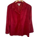 Dress Barn red suede button up long sleeve Photo 0