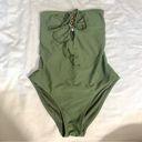 Aerie  Green One Piece Tie Swimsuit Bathing Suit Swim Beach Vacation Size SMALL Photo 1